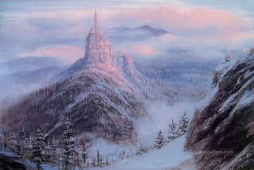 Mystical Kingdom Ellenshaw in Christmas winter Oil Paintings
